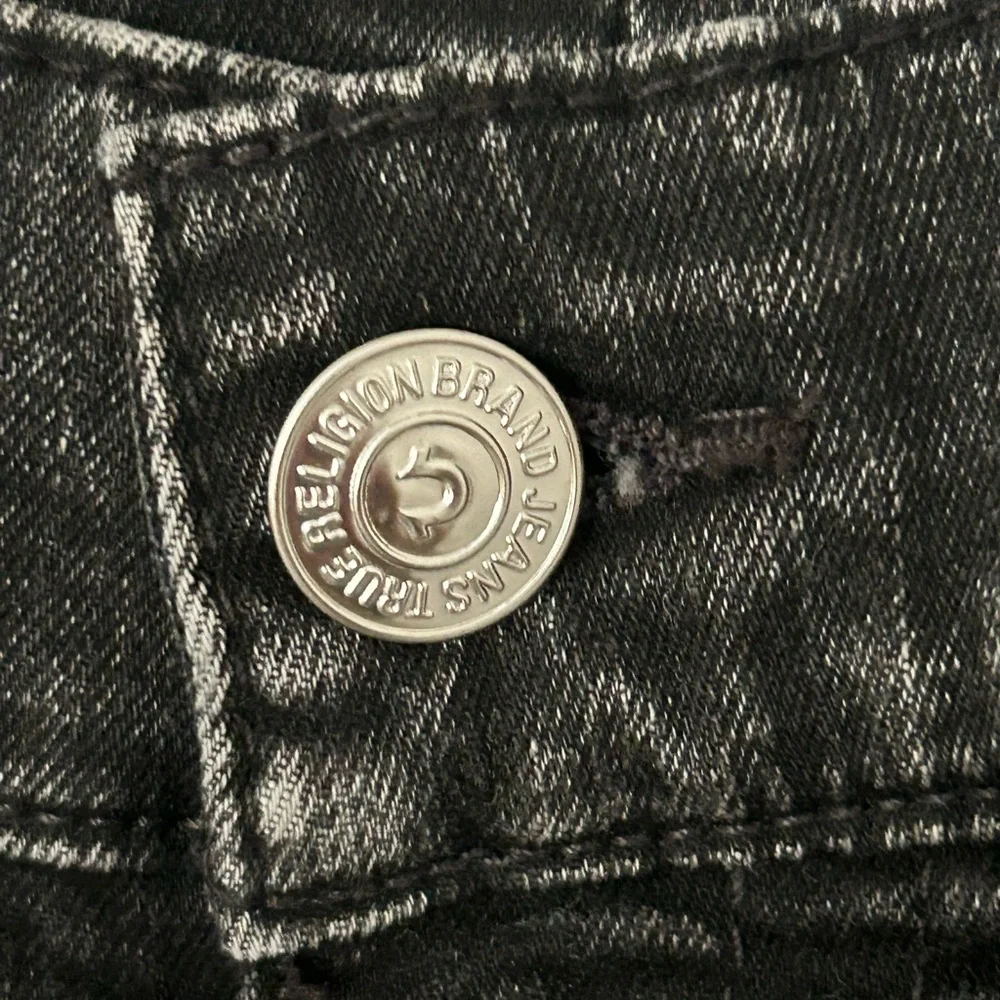 True Religion Men's Black Washed Relaxed Jeans